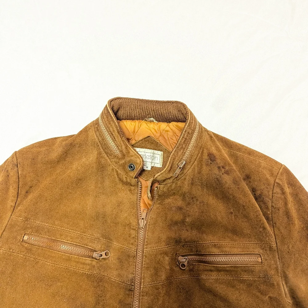 Tarleton 70s Vintage Leather Quilted Coat DAMAGE READ Western Streetwear Work